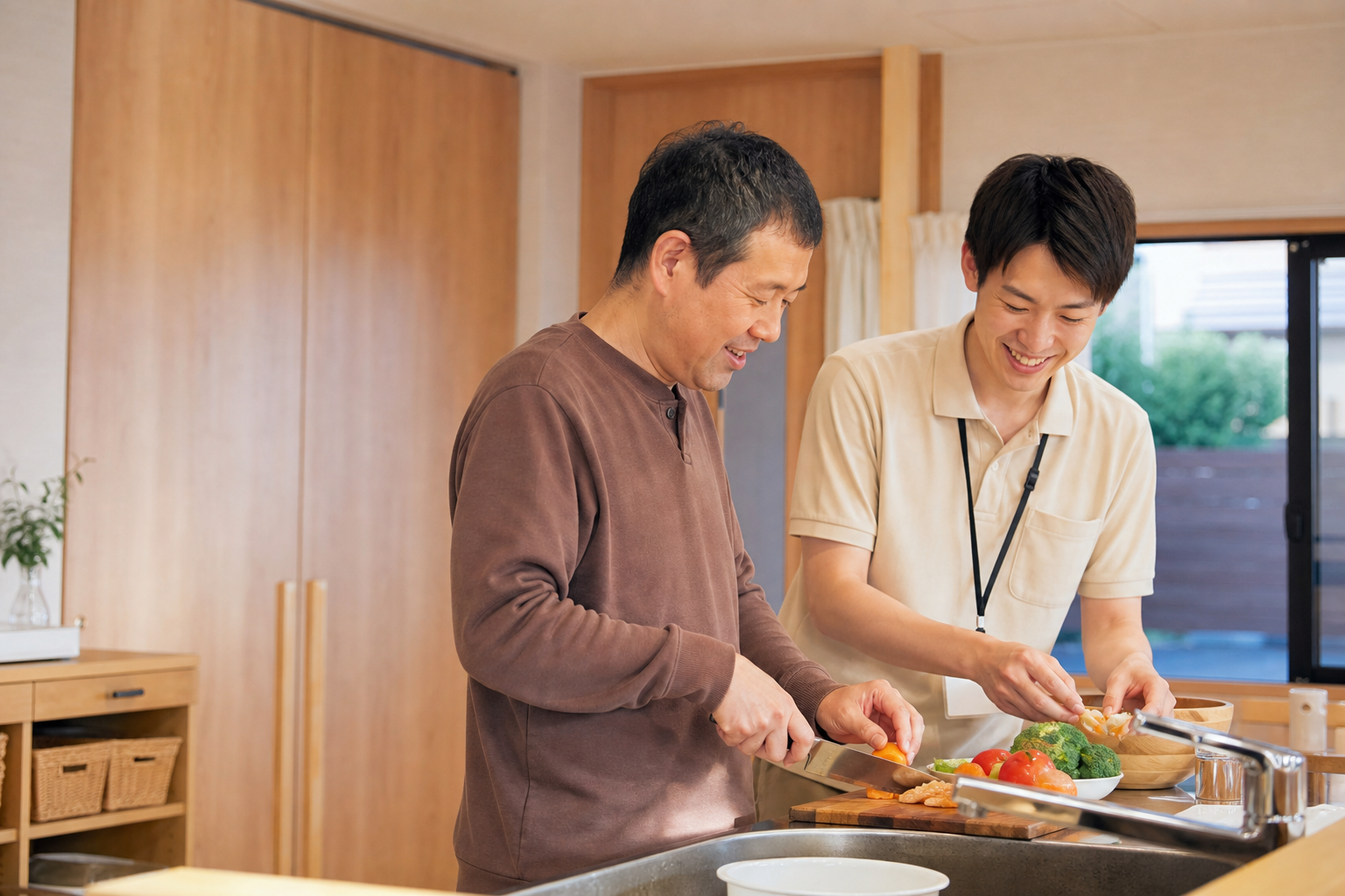 落ち着いた住まいで日常を過ごす様子